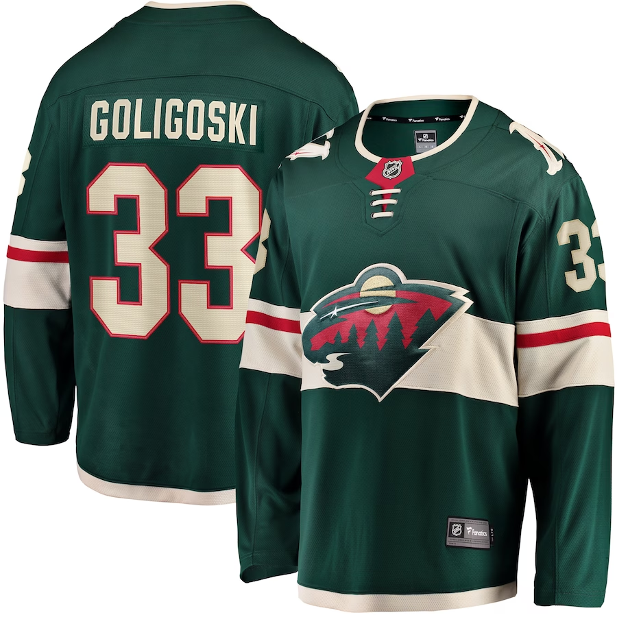 Men's Minnesota Wild Alex Goligoski #33 Green Home Breakaway Jersey